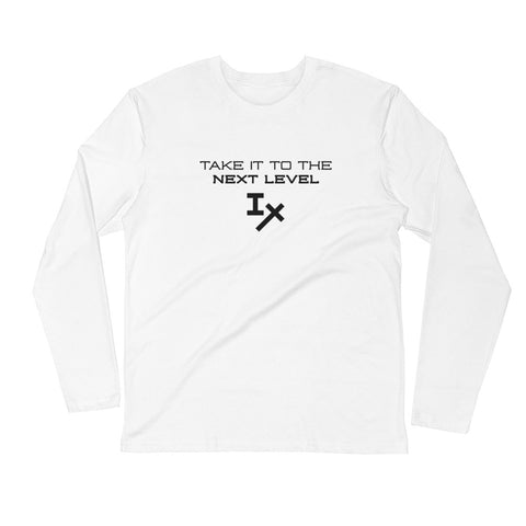 White "Take it to the Next Level" Long Sleeve Shirt