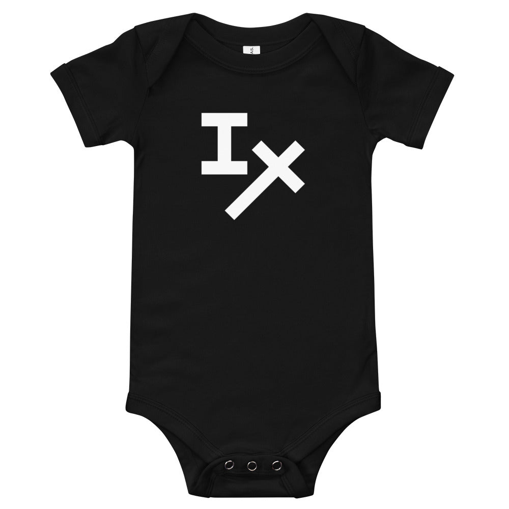 Black IX Baby Bodysuit