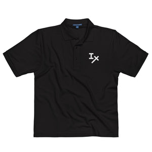 Black IX Embroidered Polo Shirt