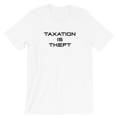 White IX "Taxation Is Theft" T-Shirt